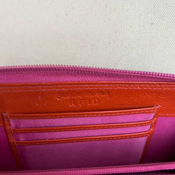 RFID Genuine Leather block colour wallet with strap - Picture 2 of 8